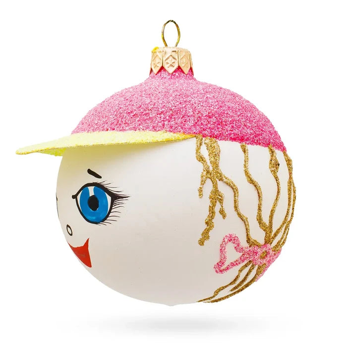 Girl in the Hat Glass Ornament