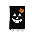 Hibiscus Boo Black Flour Sack Kitchen Towel