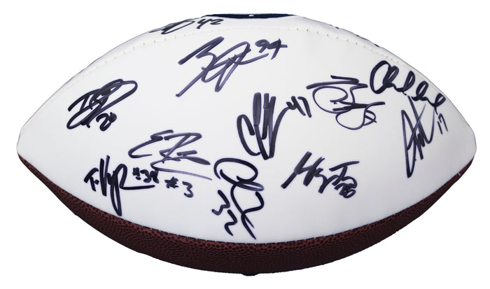 Indianapolis Colts 2015 Team Signed Autographed White Panel Logo Football PAAS Letter COA Luck Pagano