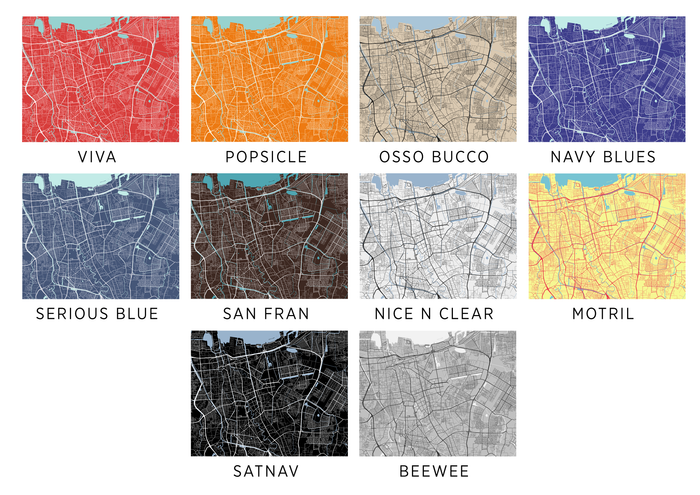 Jakarta Map Print - Choose your color