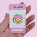 Kawaii Duck Enamel Pin | Gold Plated