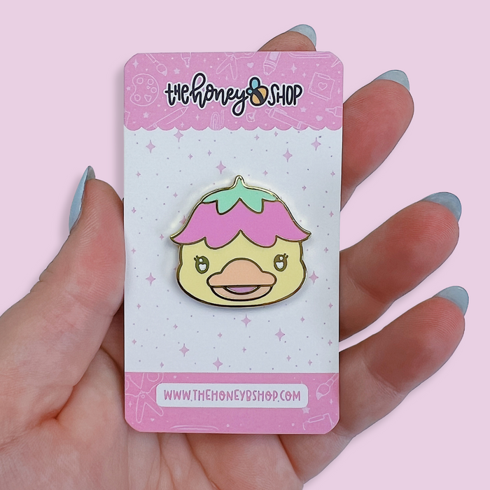Kawaii Duck Enamel Pin | Gold Plated