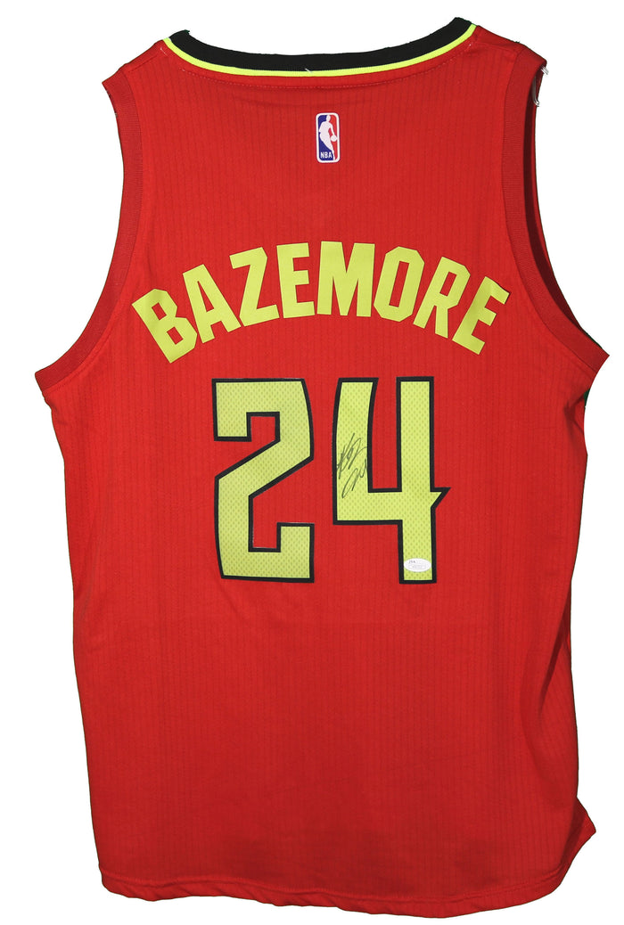 Kent Bazemore Atlanta Hawks Signed Autographed Red #24 Jersey JSA COA