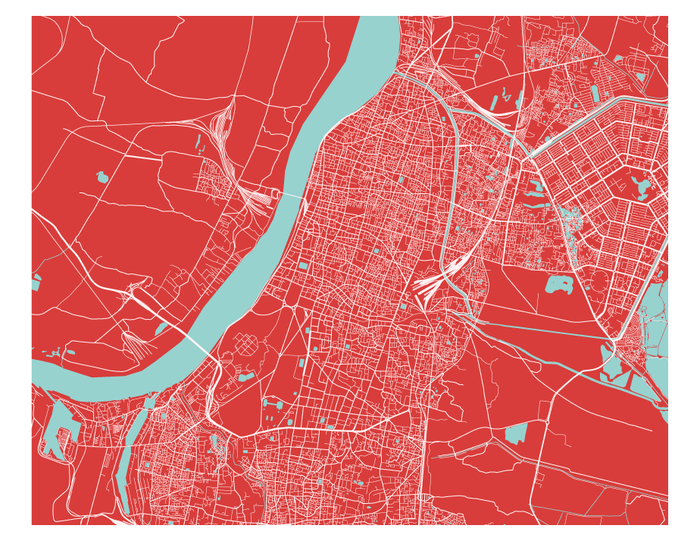 Kolkata Map Print - Choose your color