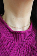 Laalee Jewelry - Gold Heart Necklace, Heart Chain Choker