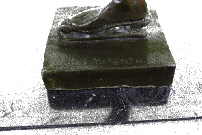 Large Hand Crafted Handsome Ice Skater by American Artist Robert McKenzie Statue
