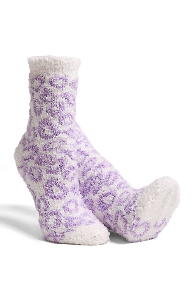 Leopard Mini-Crew Socks