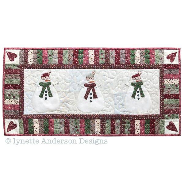 Let's Build a Snowman Tablerunner by Lynette Anderson
