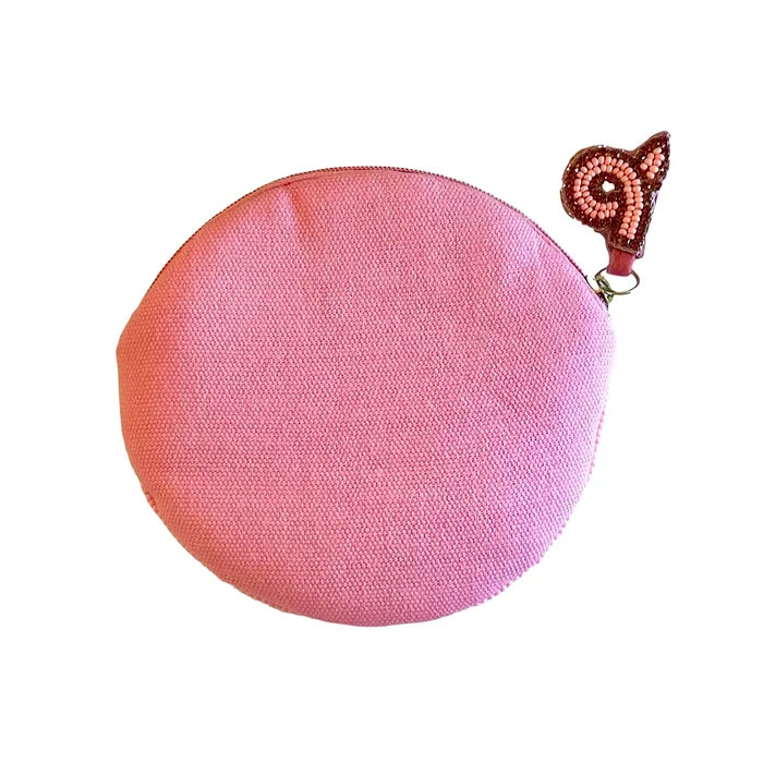 Beaded Coin Purse  Pig
