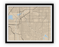 Lincoln Map Print - Choose your color