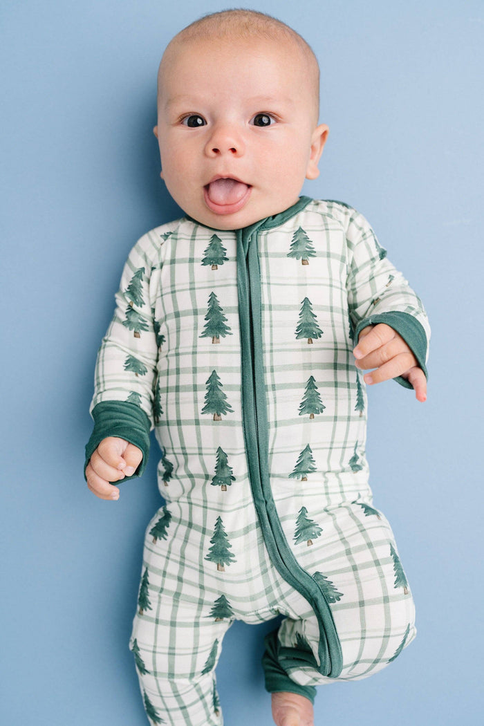 Little One Shop Bamboo Convertible Romper - Tree Farm (Final Sale)