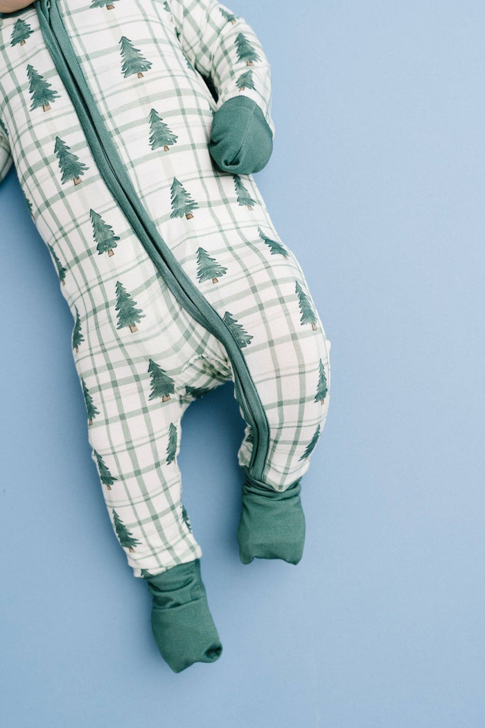 Little One Shop Bamboo Convertible Romper - Tree Farm (Final Sale)