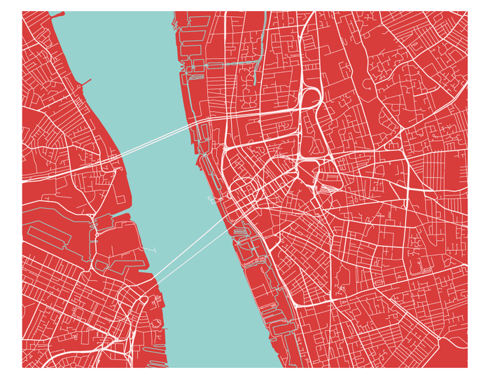 Liverpool Map Print - Choose your color