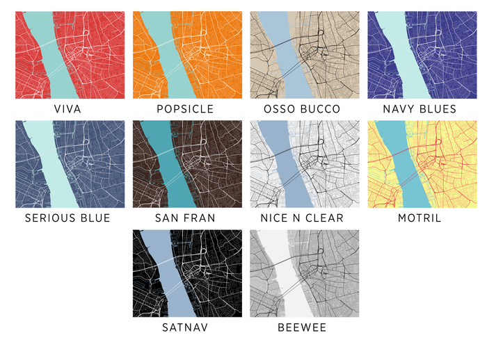 Liverpool Map Print - Choose your color