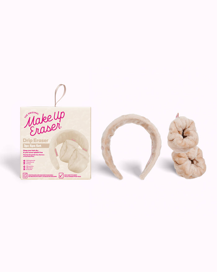 Makeup Eraser Drip Eraser Spa Gift Set (Pink or Sweet Cream)