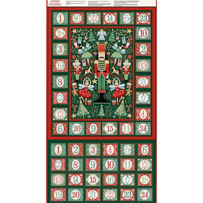 Makower The Nutcracker Green Advent Panel Bundle