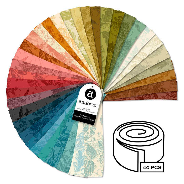 Makower Fabric Pre Cuts Makower Vermont Strip Roll - The Sewing Studio