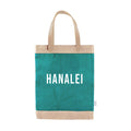 Market Tote Hanalei (White Lettering), Aqua