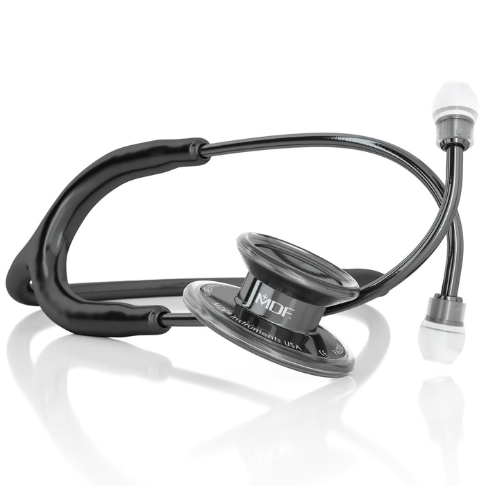 Stethoscope MDF Instruments MD One Stainless Steel Adult Dual Head Perla Noire and Black