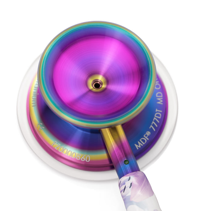 Stethoscope MDF Instruments MD One Epoch Titanium Flower Print Monet and Kaleidoscope Custom Stethoscope Engraving