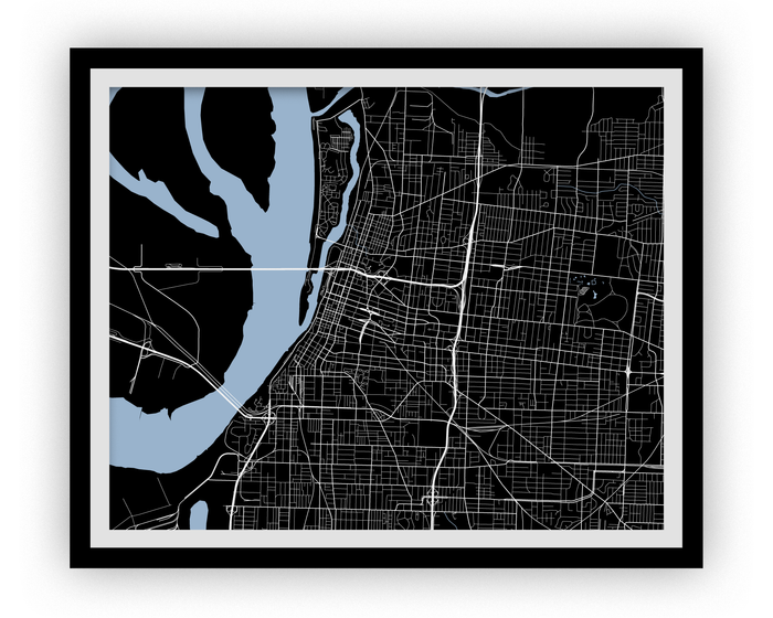 Memphis Map Print - Choose your color
