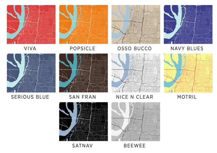Memphis Map Print - Choose your color