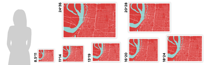 Memphis Map Print - Choose your color