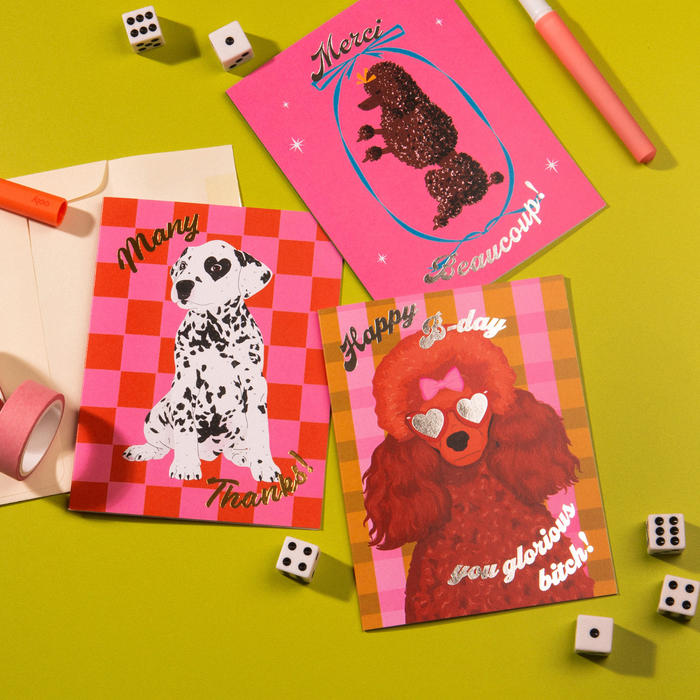Merci Beaucoup Poodle Card