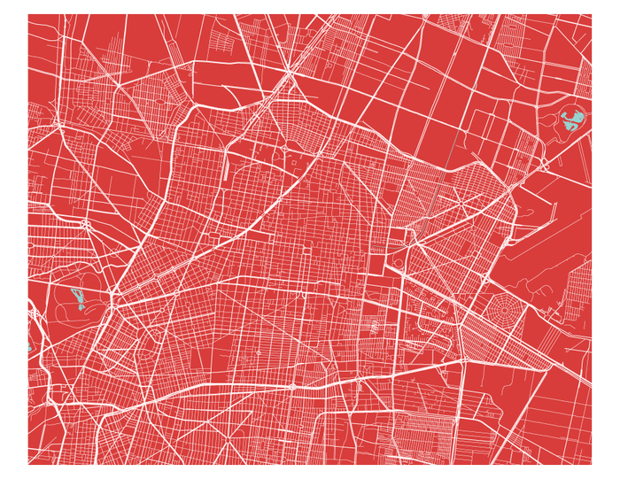Mexico City Map Print - Choose your color
