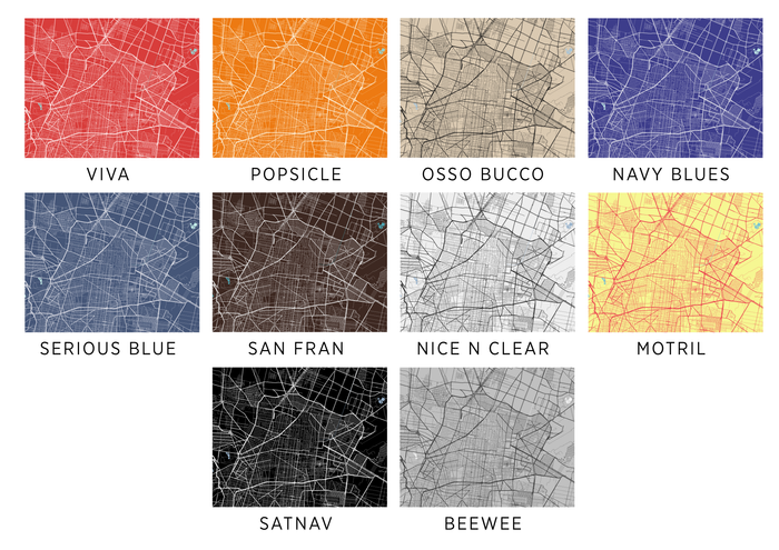 Mexico City Map Print - Choose your color