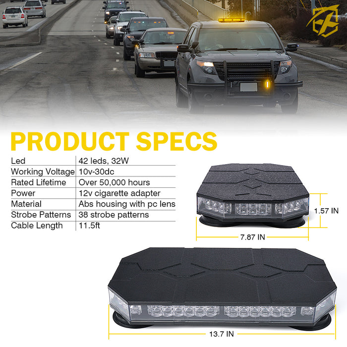 Mini Emergency Rooftop Light Bar with Magnetic Base | Ranger G1 Series