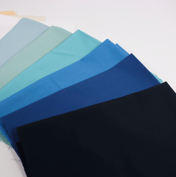 Moda Fabric Pre Cuts Moda Bella Solids Cornish Beach 10 Piece Fat Quarter Bundle - The Sewing Studio