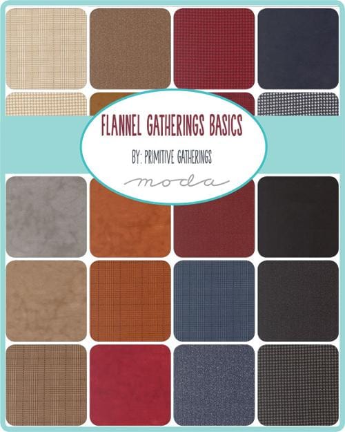 Moda Fabric Pre Cuts Moda Flannel Gatherings Basics Layer Cake - The Sewing Studio