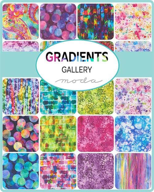 Moda Fabric Pre Cuts Moda Gradients Gallery Mini Charm - The Sewing Studio