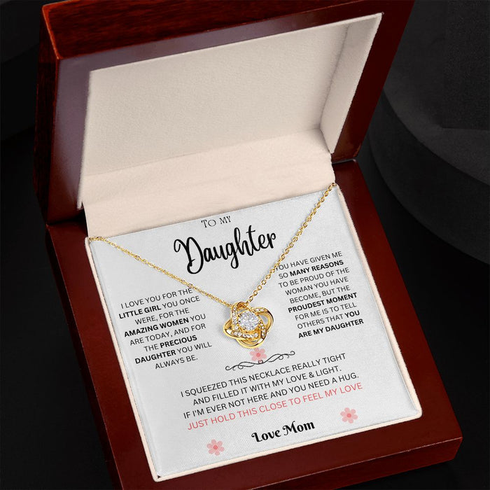 Mother Daughter Necklace with Message Card - Meaningful Gift for Daughter from Mom - Mother Daughter Necklace