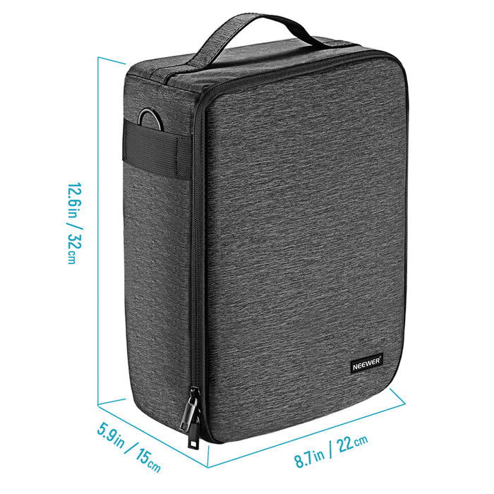 Product dimensions of the NEEWER NW140S Camera Carrying Case