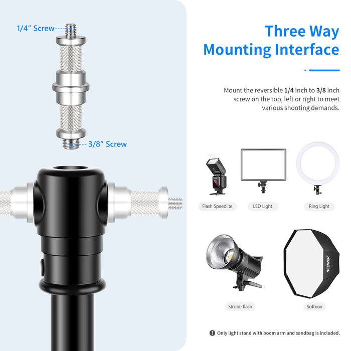 NEEWER ST-CB 297cm Outdoor Light Stand can attach a broad range of light equipment and photography accessories