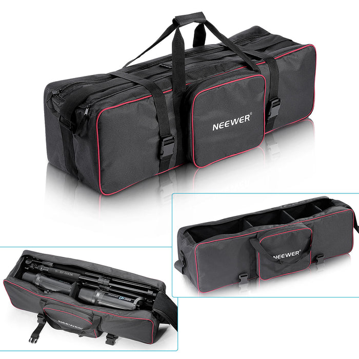 NEEWER 30"x10"x10" Studio Carrying Case has padded compartments