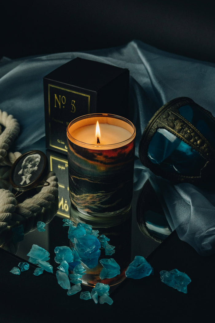 No. 5 Stormy Black Fig Wood Candle