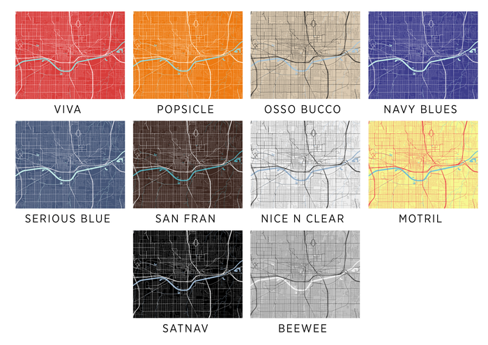 Oklahoma City Map Print - Choose your color