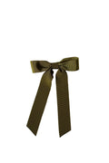 Olive Green Grosgrain Bow Barrette