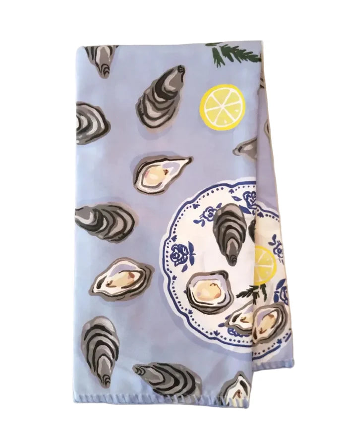 Oysters Cotton Tea Towel