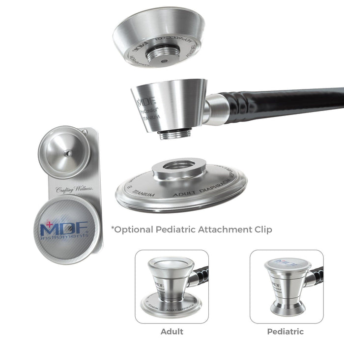 Stethoscope Pediatric Attachments with Clip for ProCardial Titanium
