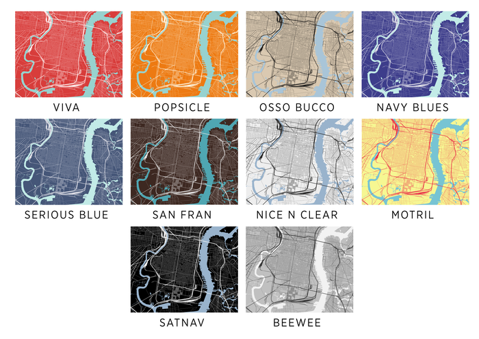 Philadelphia Map Print - Choose your color