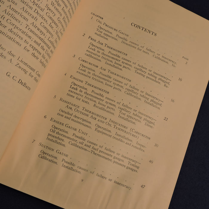 Pilots' and Mechanics' Aircraft Instrument Manual by GC DeBaud 1942