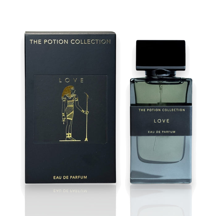 The Potion Collection Love Eau de Parfum bottle and packaging on a white background