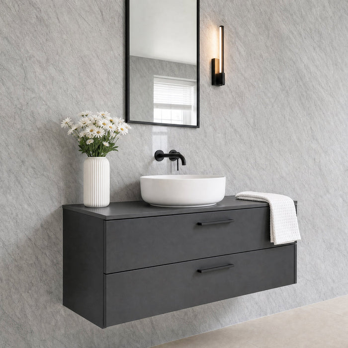 Premium Grey Marble Gloss Shower Wall Panel – 1M x 2.4M