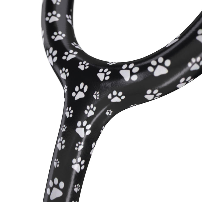 Stethoscope MDF Instruments ProCardial Titanium Cardiology Mprint Puppy Paws print and BlackOut Tube
