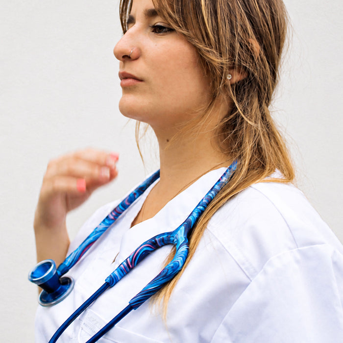 Stethoscope MDF Instruments ProCardial Titanium Cardiology Mprint Starry Night and Capridium Blue