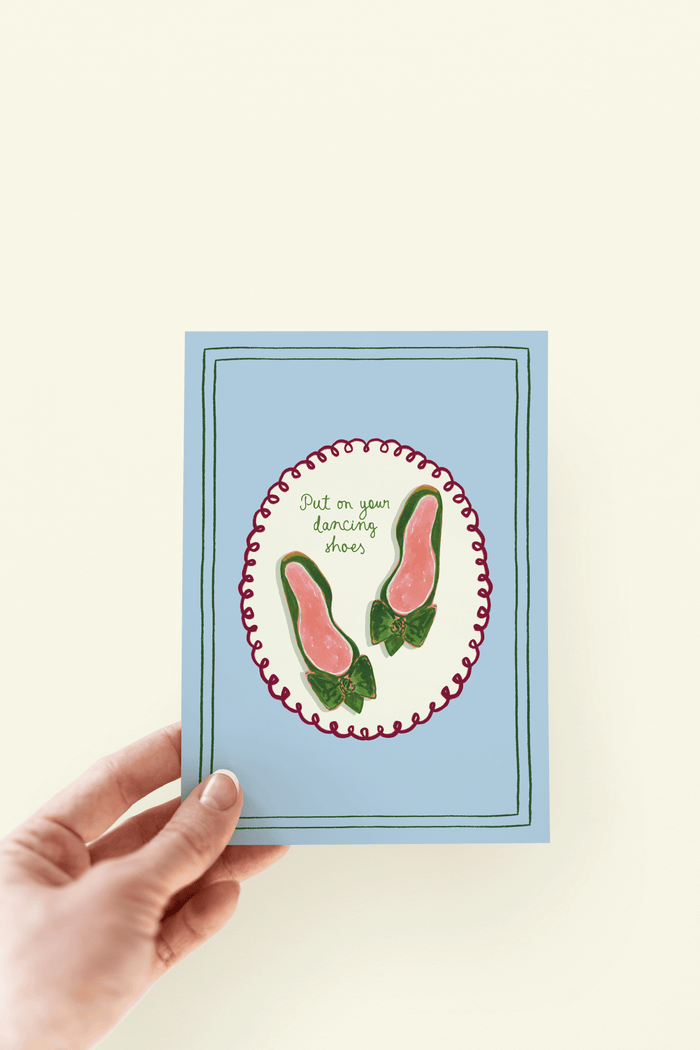 Put On Your Dancing Shoes Fashion Celebration Greeting Card